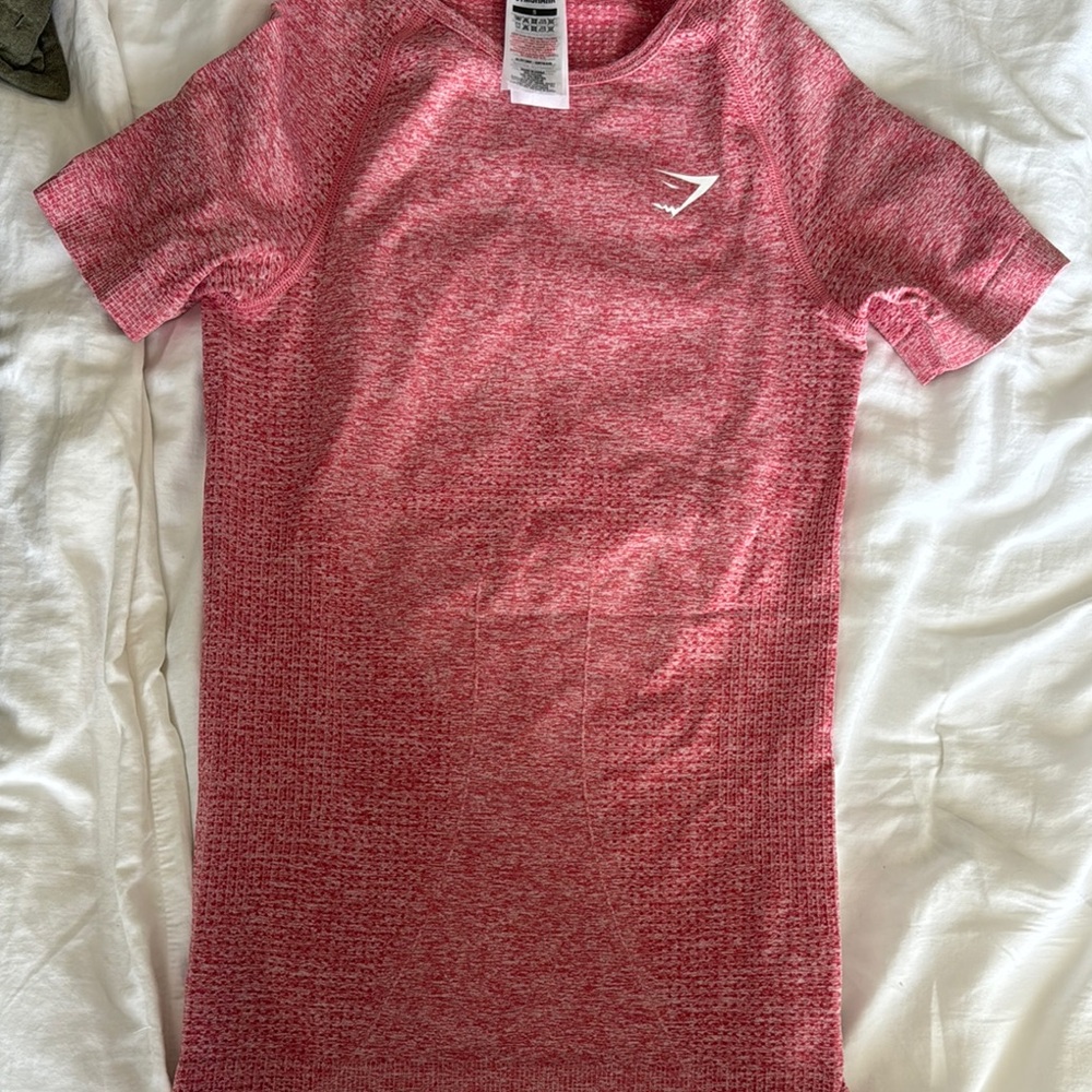 Gymshark Heathered Pink Workout Tee